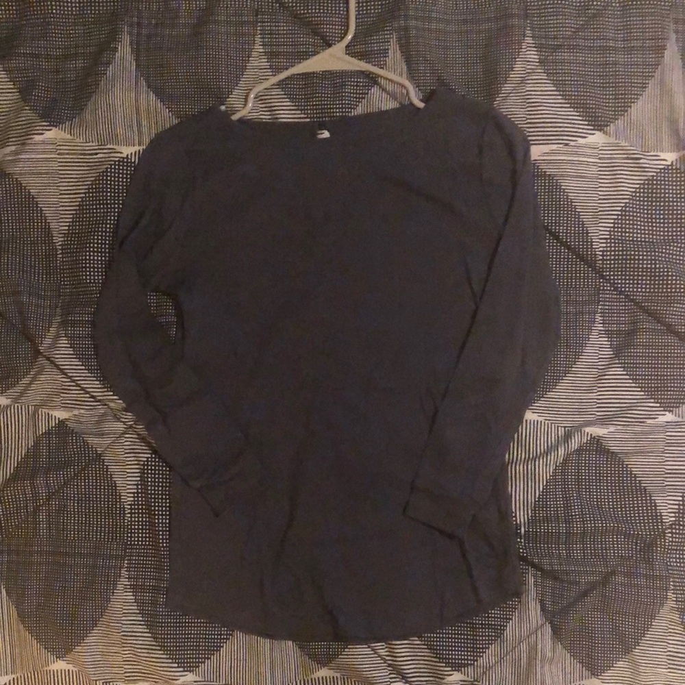 Loft XS cotton/polyester knit top - Charcoal